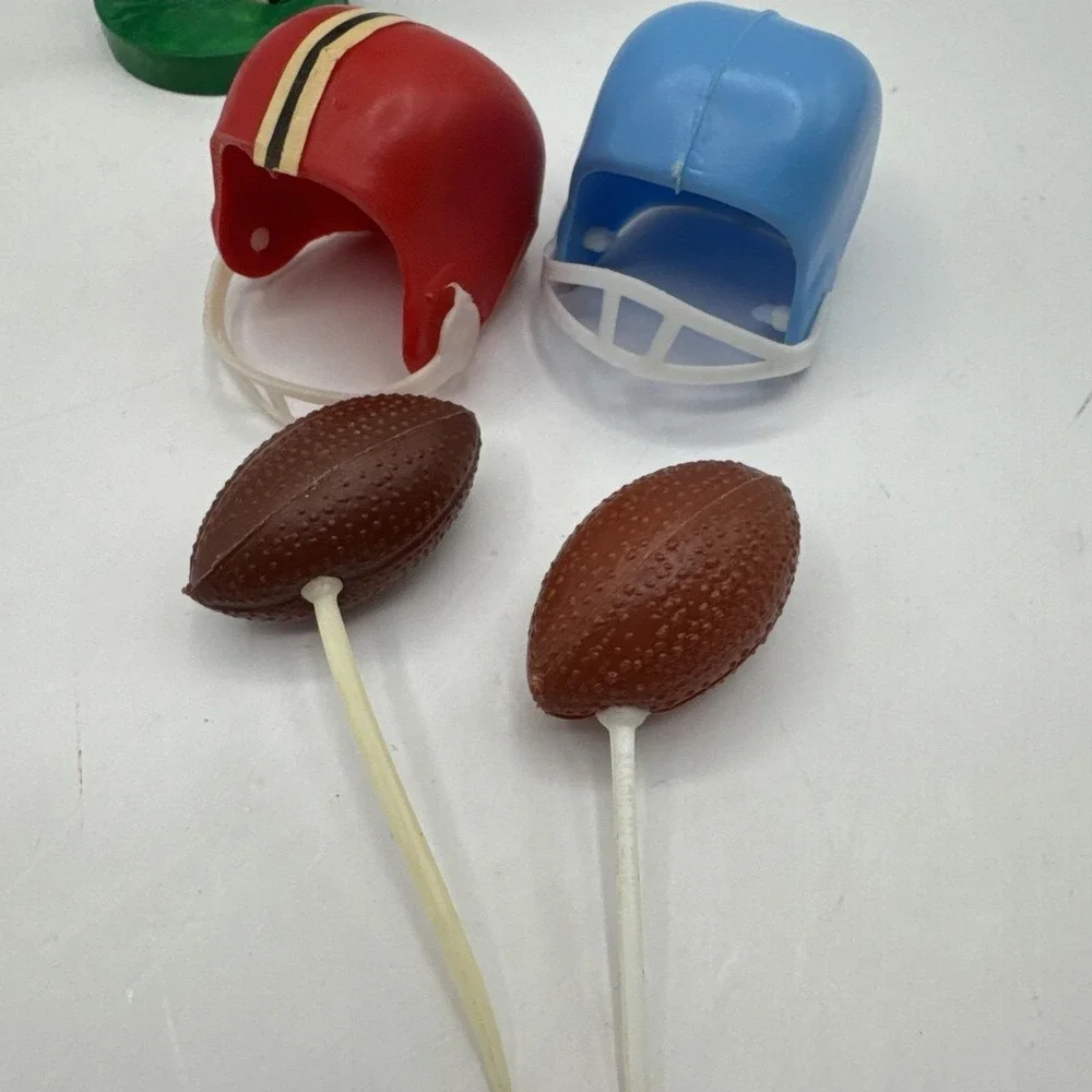 Vintage Bakery Crafts Figures Football Players Cake Cupcake Toppers Decorations